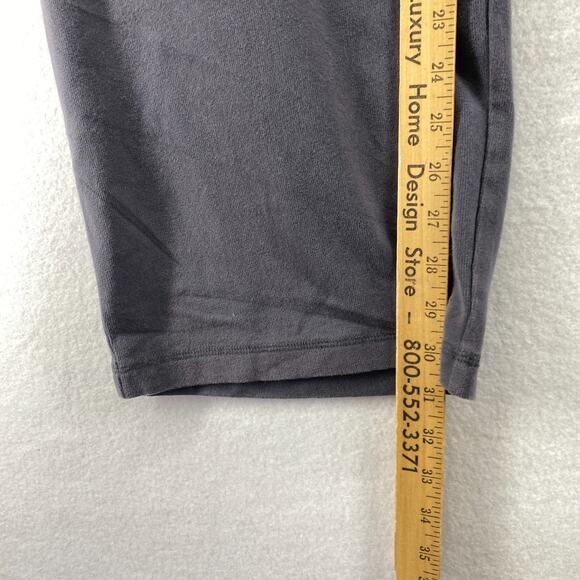 EILEEN FISHER Pants L Heavy Brushed Flannel Cotton Elastic Waistband Blue Gray - Picture 10 of 12